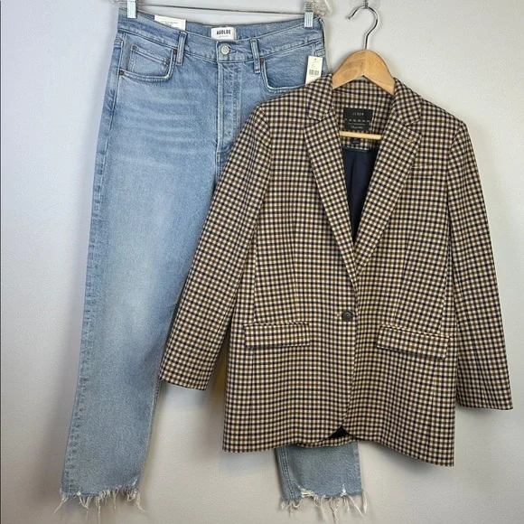 NWT Agolde Riley High Rise Straight Crop Jeans in Bitter Size 29 Cotton Stretch - Picture 14 of 16